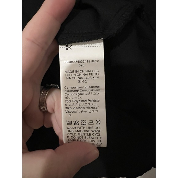 Dazy Button Up Fabric Size Large Long Sleeves Tie Sides Women's Dress Shirt - Picture 4 of 5